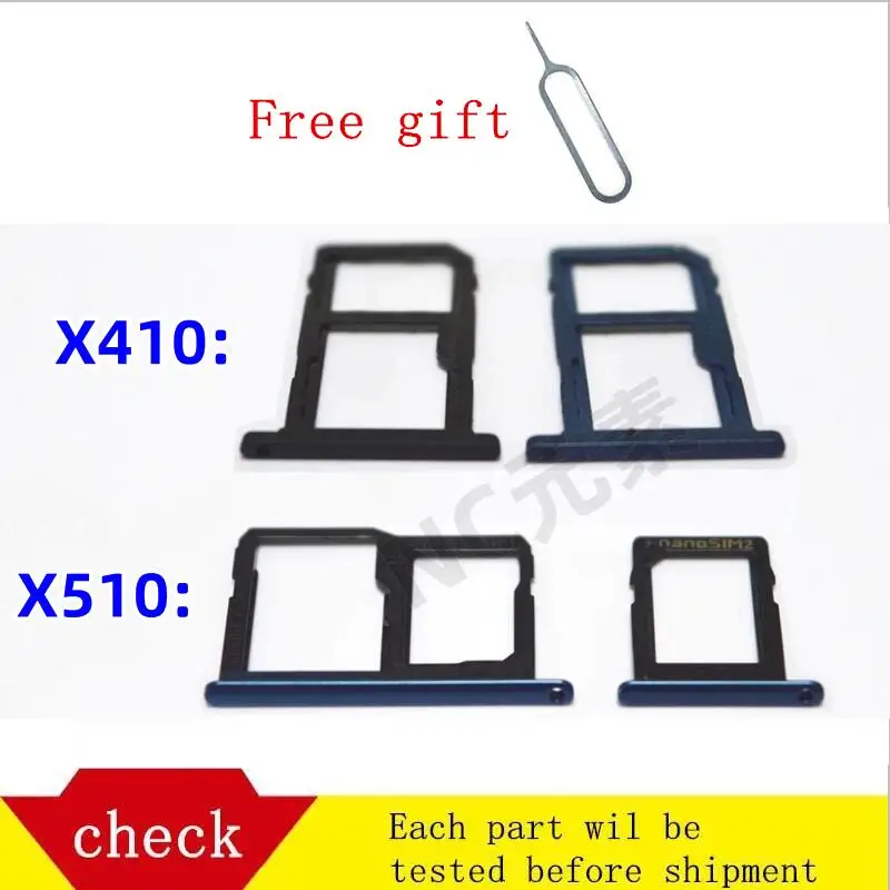 Flying Original For LG X410 X510 LM-X410TK X410MK SIM Card Tray Sim Card Holder Slot adapter and Micro SD Card Tray Holder