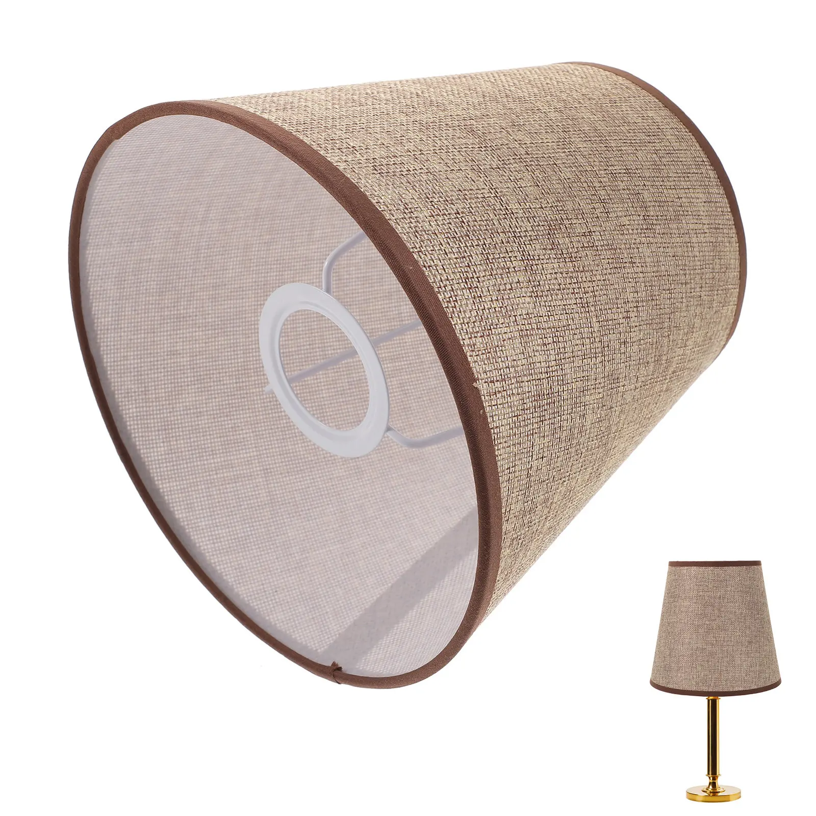 

Маленький тканевый абажур из льна, сменный чехол для настольной лампы, для дома, офиса, спальни, гостиной, современный светильник E27