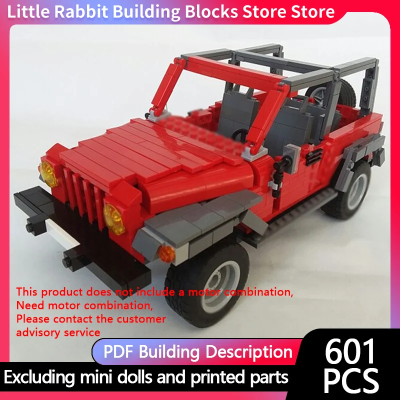 City Car Model MOC Building Bricks Off-Road Sport Utility Vehicle Modular Technology Children Holiday Gifts Assemble Toys Suit