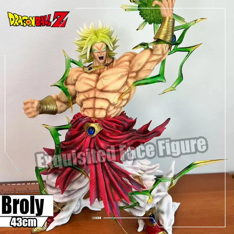 instock 43CM Dragon Ball Z SSJ Broly Figures Super Saiyan Broly Pvc Action Figures GK Statue Collection Model Toys Gifts