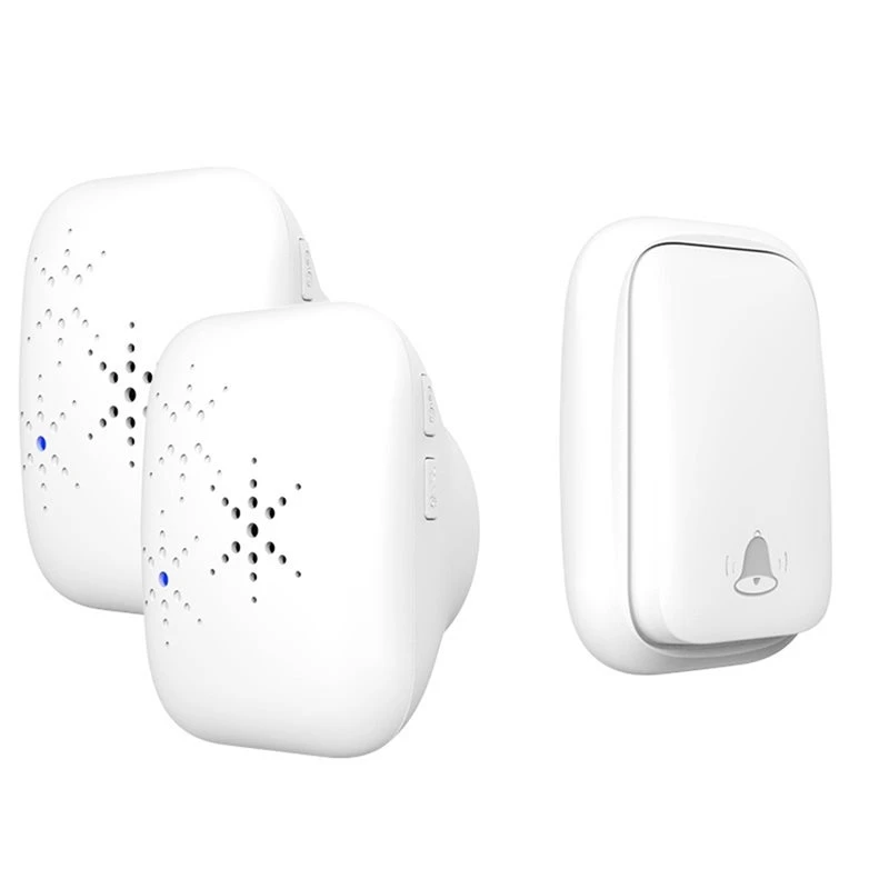 ABSJ-Wireless Doorbell 150M Range Doorbell No Battery Needed Doorbell Doorbell For EU For Home EU Plug