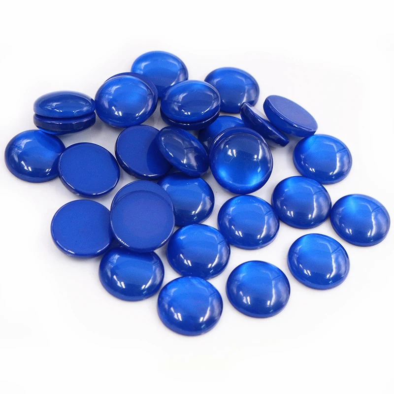 New Fashion 40pcs 8 10 12mm Mix Colors Cat\'s eye Series Flat back Resin Cabochons Jewelry Accessories Wholesale Supplies