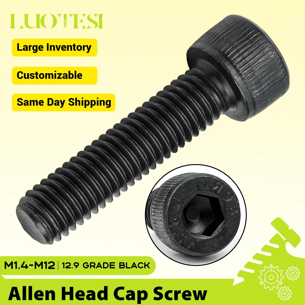 Bulloni a vite con testa a esagono incassato M1.6 M2 M2.5 M3 M4 M5 M6 M8 M10 Vite a brugola in acciaio legato di grado 12.9 Bullone GB70 per auto RC