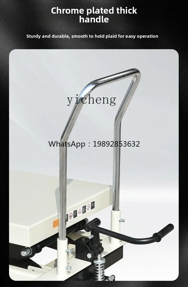 Truk platform manual ABB Hangzhou HCAT, truk cetakan bergerak, troli hidrolik datar, truk kecil untuk memuat dan membongkar barang