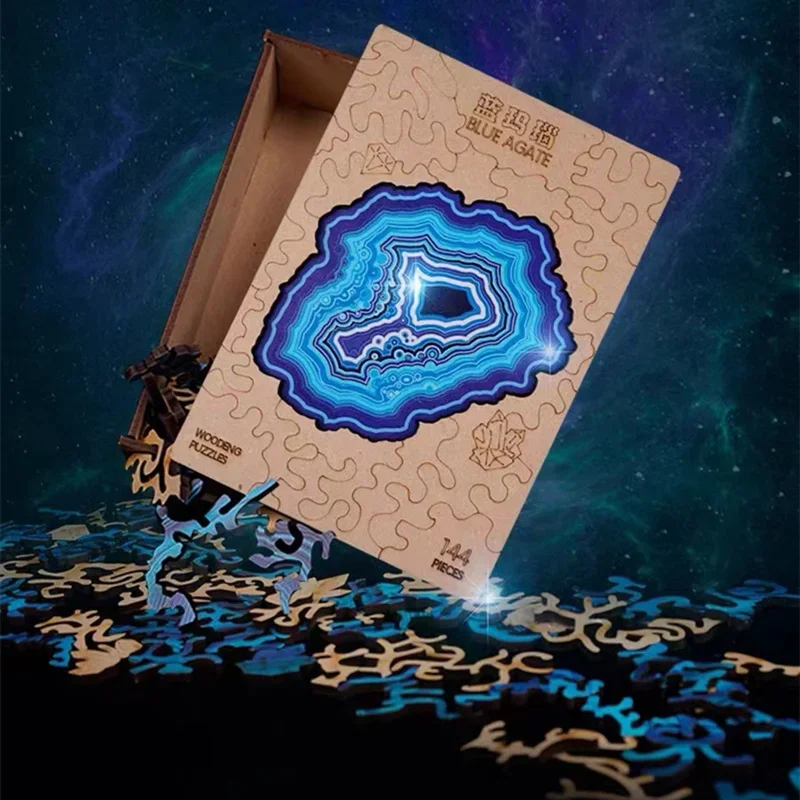 Puzzles difficiles Puzzle en bois de forme irrégulière bricolage image décorative de Puzzle en bois pour jouet de décompression adulte