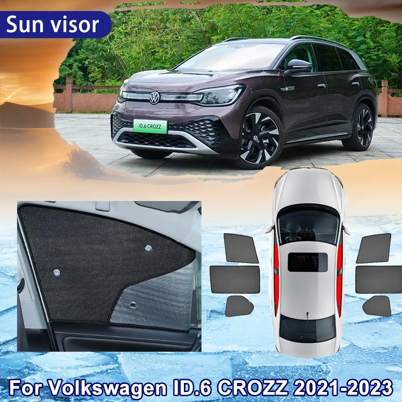 

Автомобильный солнцезащитный козырек с полным покрытием для Volkswagen ID.6 ID6 ID6 2021 2022 2023 Crozz, солнцезащитный козырек на лобовое стекло, автоаксессуары