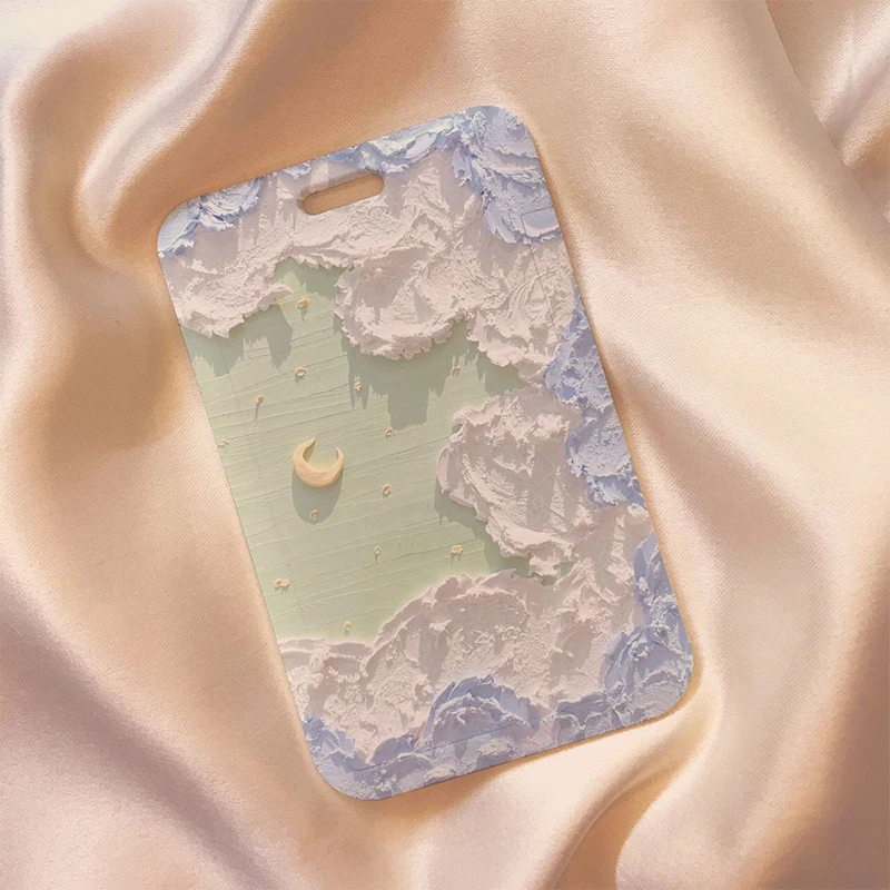 Cartoon Ins Photocard Holder Keychain Kpop Students Card Protectors Pink ID Bank Cards Cover School Stationery