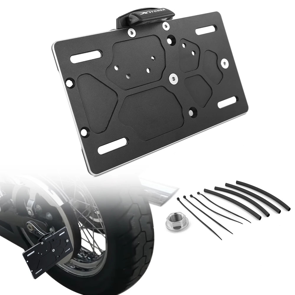 

Fit For Harley Davidson Dyna, Softtail, Sportster 2008-2015 2016 Motorcycle Side License Plate Holder Bracket With LED Light