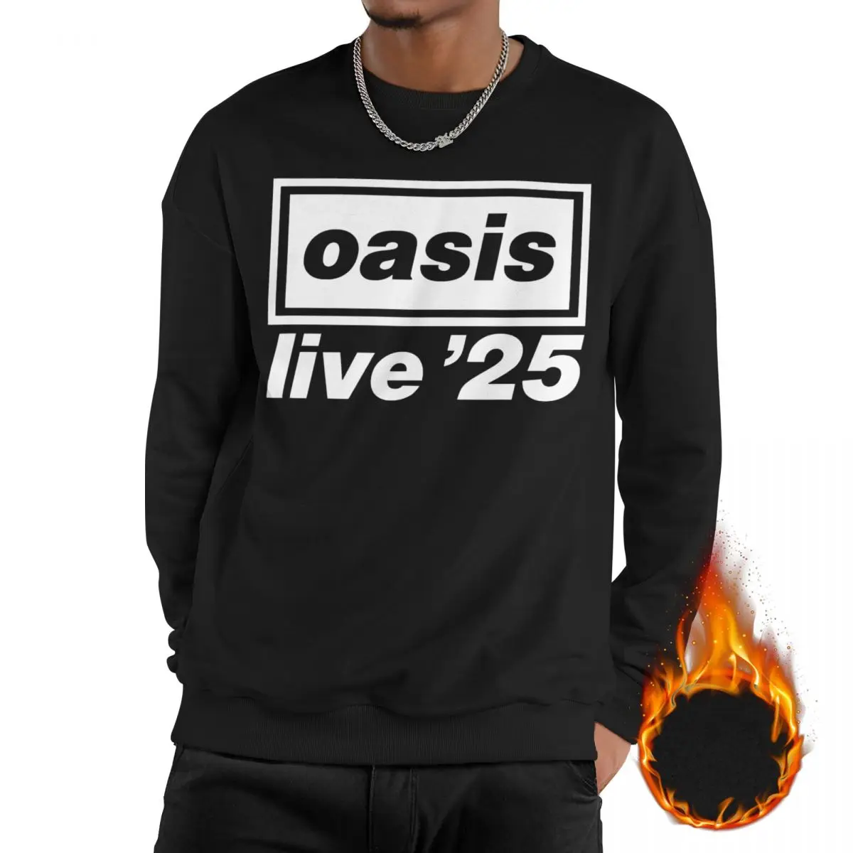 

Retro O-Oasis Rock Band Sweatshirt Fleece-Lined For Men Stylish Sweatshirts Graphic Pop Music Long Sleeve Shirts Hoodie