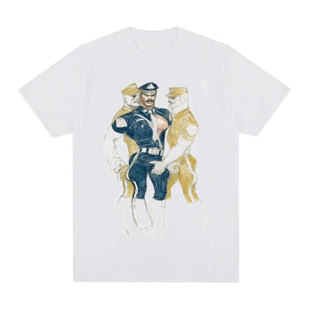 TOM OF FINLAND LGBT GAY SCHWUL SAILOR MATROSE COPS KING Vintage T-shirt Cotton Men T shirt New Tee Tshirt Womens Tops