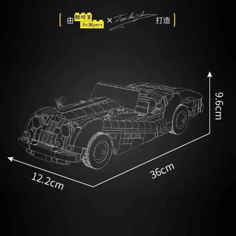 Classic Convertible Vehicle Mould King 10236 Building Blocks Two Seater 1302PCS Technical Sports Car Model Toys Set Adults Gifts
