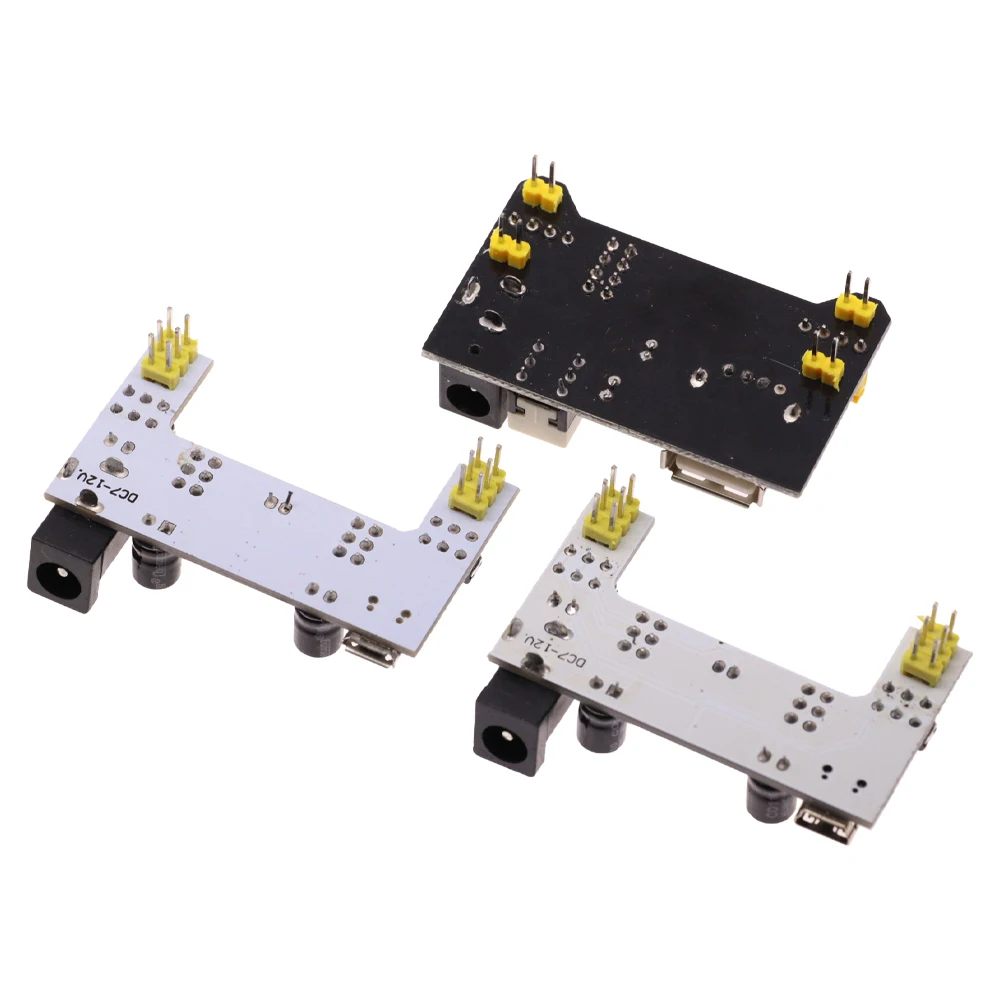 MB102 Breadboard Dedicated Power Supply Module Mini Micro USB Black White 2 Way 3.3V 5V MB-102 Solderless Bread Board