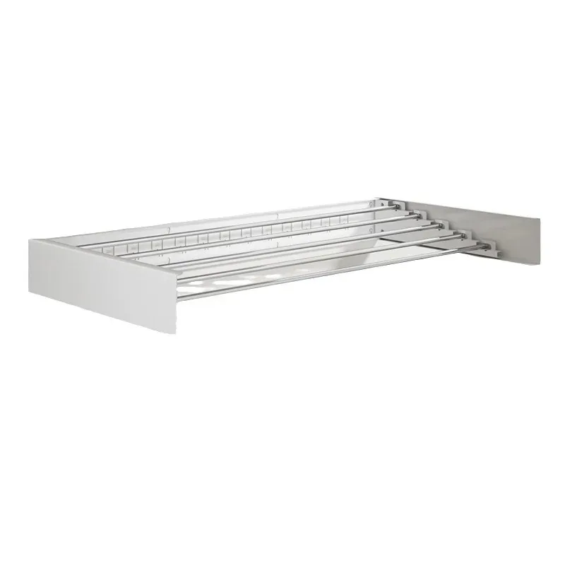 Customizable Indoor Folding Wall-Hidden Drying Rack Rod Cloth Rack Balcony Clothesline Pole Hanger Towel household