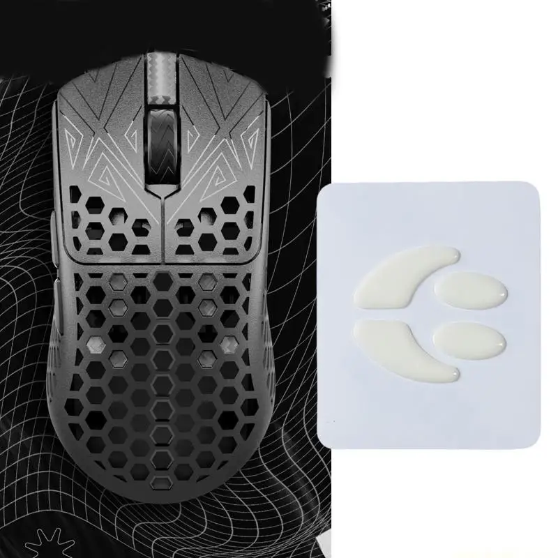PTFE Replacement Mouse Feet for Vancer X Arbiter Akitsu Mouse, Cut-to-Shape Adhesive Set for Mouse Motion, Office Tasks, Gaming