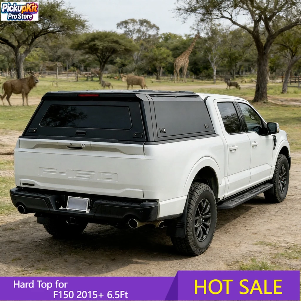 

Premium Aluminum 4x4 Hardtop Topper for F150 2015+ 6.5Ft Waterproof Canopy with Manual Locking Function