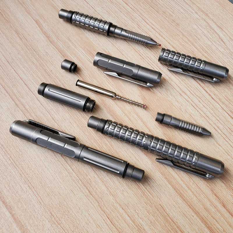 Outdoor Portable EDC Titanium Alloy Tactical Pen (with 6MM Batch Head)Car Emergency Window Breaking Tool view 3