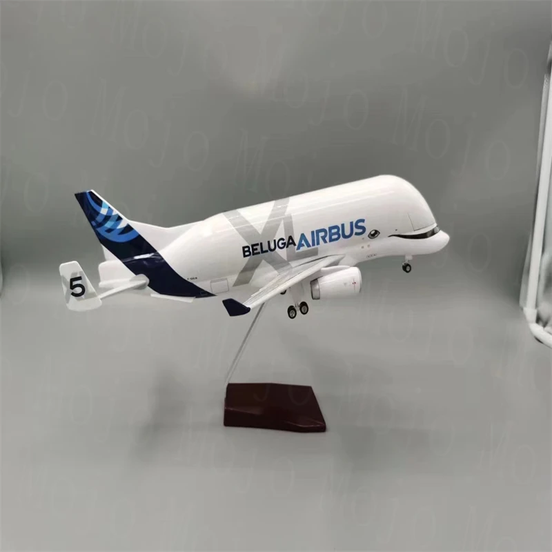 Imagem -05 - Resina Modelo de Aeronave para Decoração Home Airbus Beluga A300600 Super Transporte Aviação Colecionáveis Escala 1:150 42cm