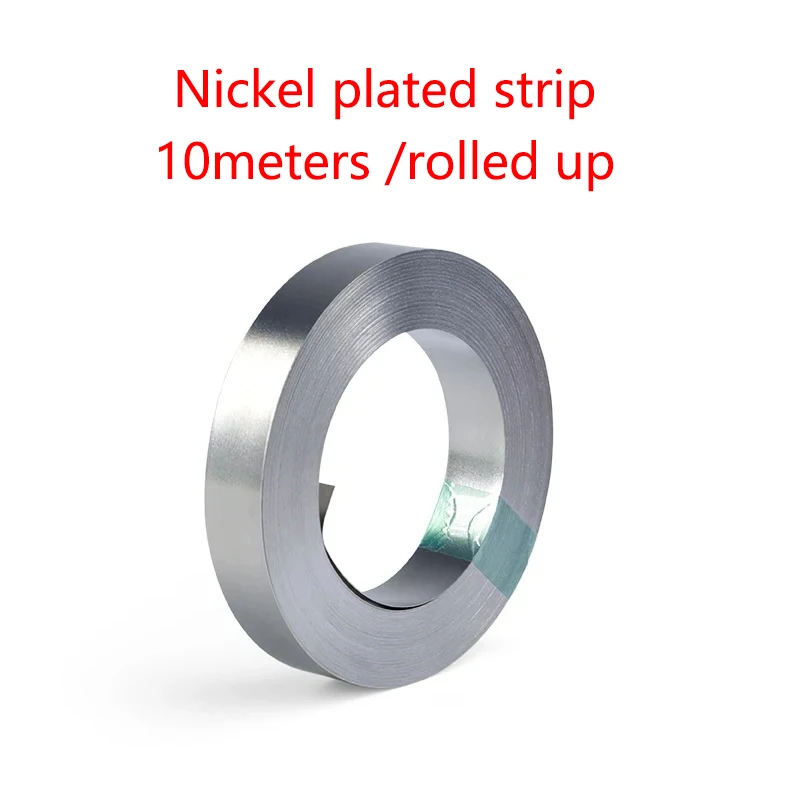 10M/5M 0,15/0,2/0,3mm 18650 Li-Batterie Nickelplattenband, vernickelter Stahlstreifen für Punktschweißgeräte und Batterieschweißer – Detail 2