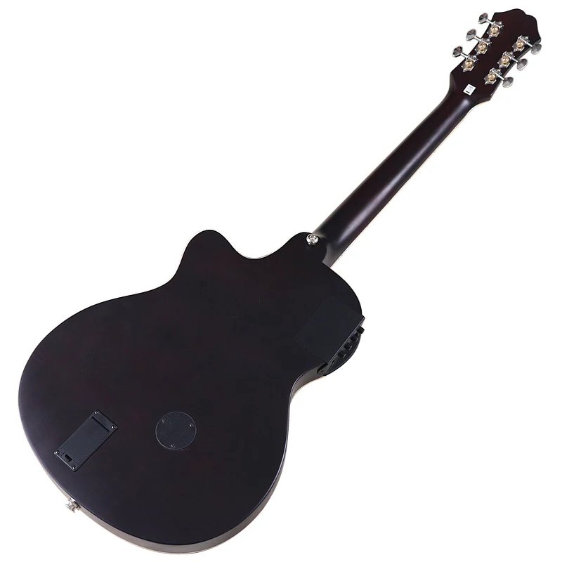 39 INch Black Color Silence Acoustic Guitar Solid Spruce Wood Top Witth EQ Function Volume Pan BT/B BT/T Auxin