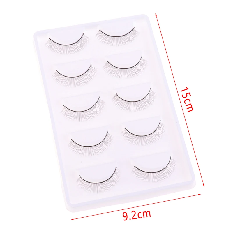 Extensions de cils pour la pratique, fournitures de formation, bande de faux cils, outil de maquillage de beauté, 5 paires