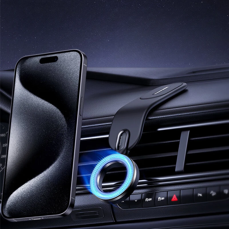 Car Phone Holder Stickable and Bendable 360°Rotating Magnetic Head 1.8kg Load-bearing Cubic Suspension Design