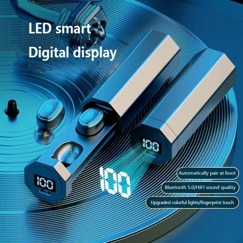 

HIFI Wireless Bluetooth 5.0 IPX3 Waterproof In Ear Headphones For Office Esports Long Battery Life Low Latency Dual Sided Stereo
