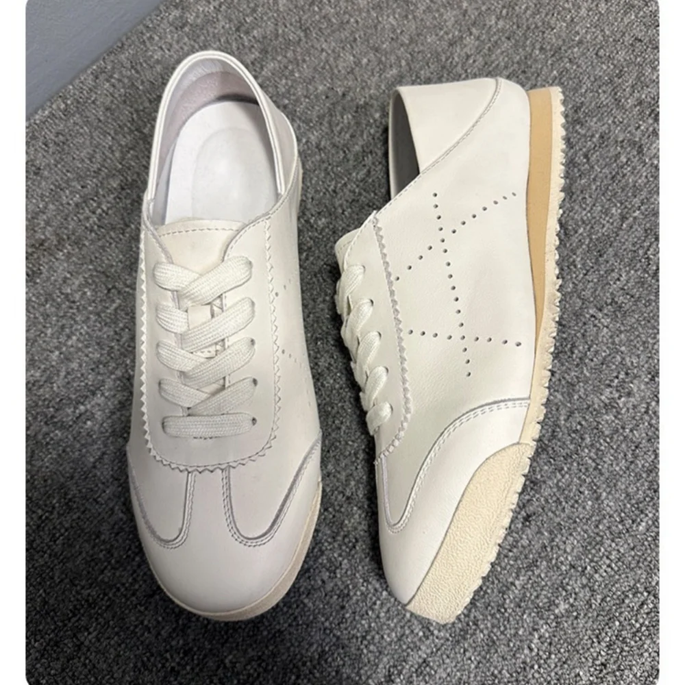 Handcrafted Cowhide Leather Sneakers | Versatile Two-Way Wear & All-Day Comfort | Extended Sizes for a Perfect Fit
