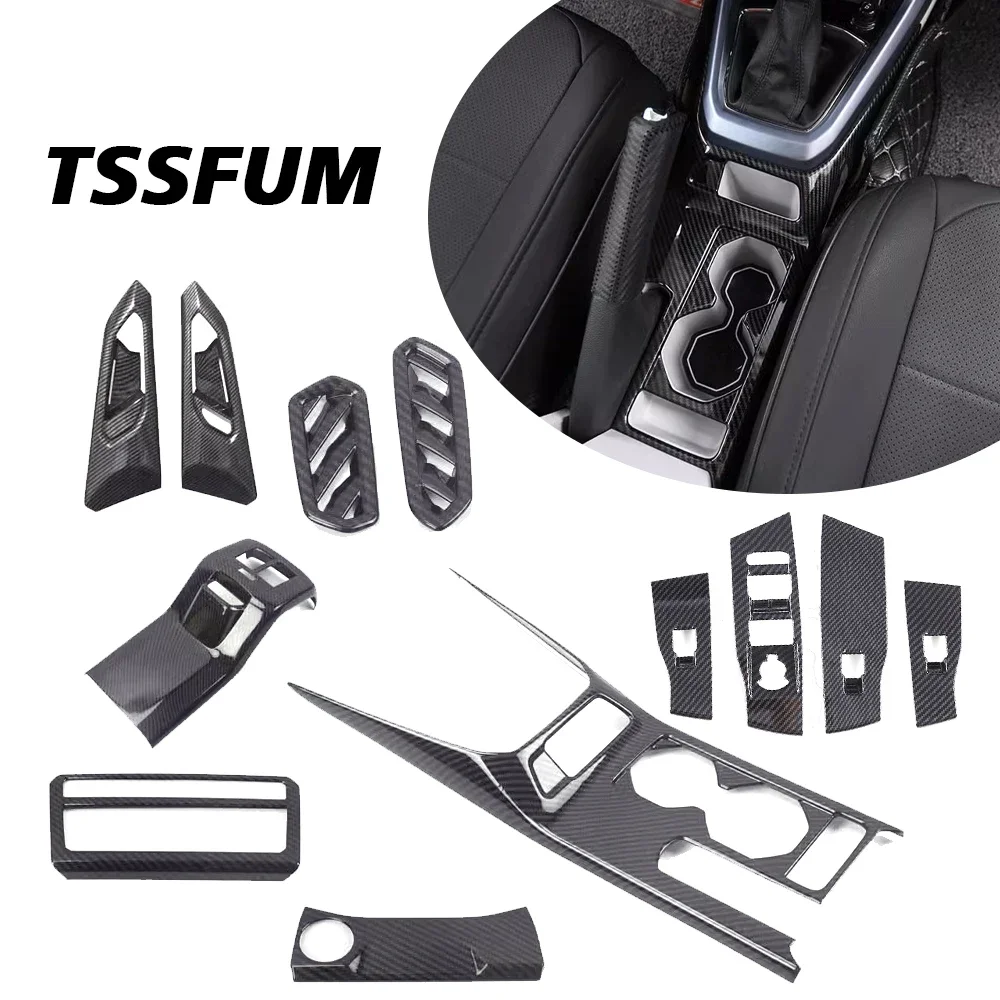 

Car Interior ABS Carbon Sticker Center Control Gear Shift Panel Cover For VW T-CROSS R TACOUA 2018 2019 2020 2021 2022 2023 2024