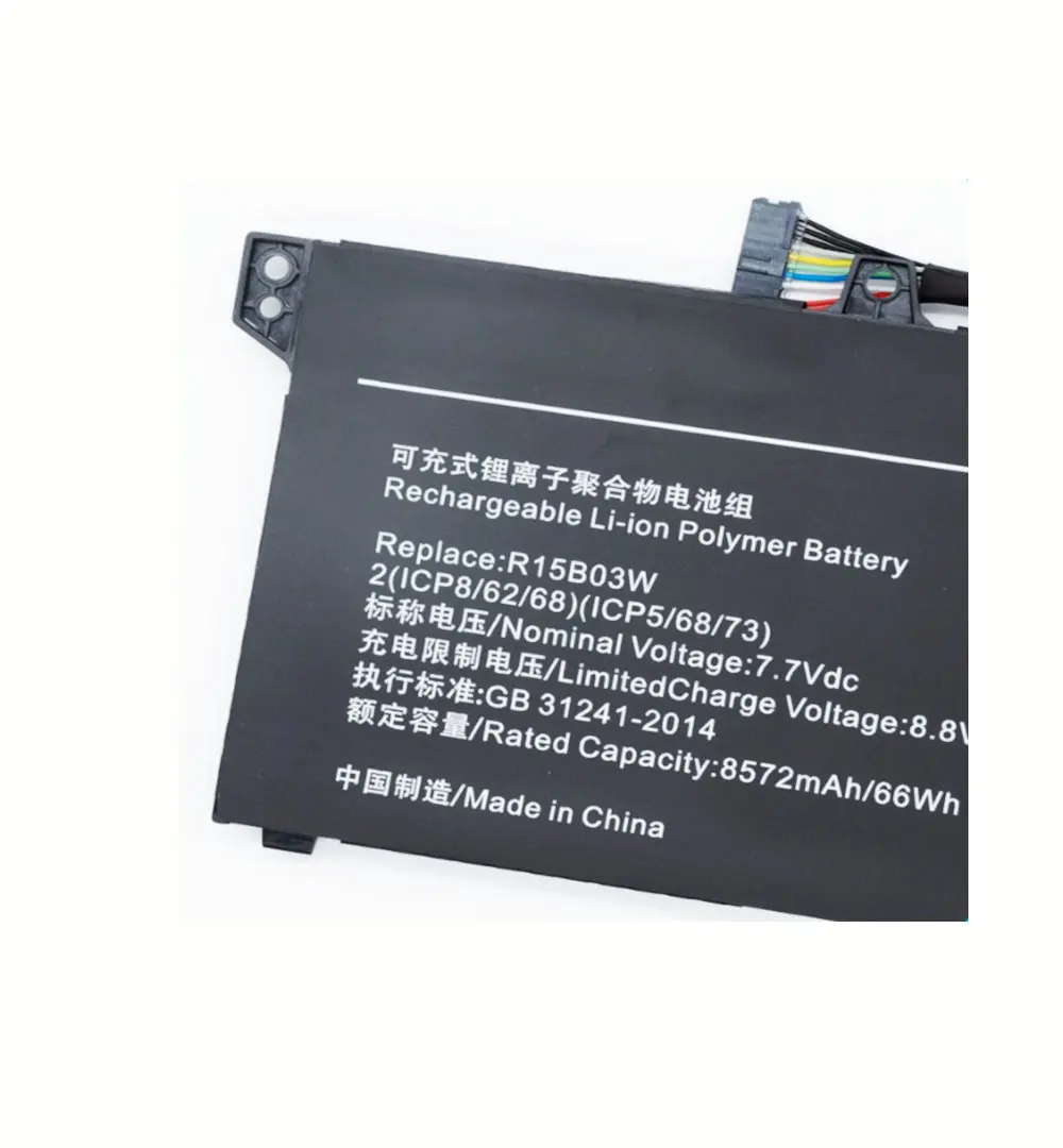 7.7V 8572mAh 66Wh R15B03W بطارية الكمبيوتر المحمول ل Xiaomi Pro 15 OLED Pro 15 2021 سلسلة XMA2009-AL XMA2009-DB XMA2009-FJ XMA2009-EJ