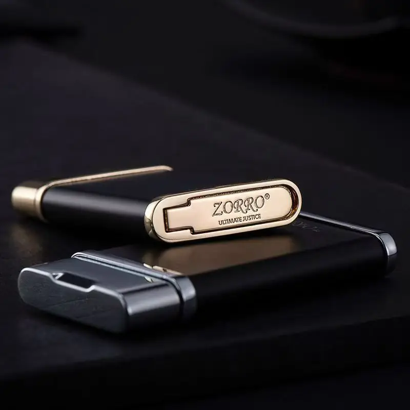 

ZORRO ZK5 Ультратонкая ветрозащитная надувная зажигалка классического прямого дизайна, портативный аксессуар для сигарет