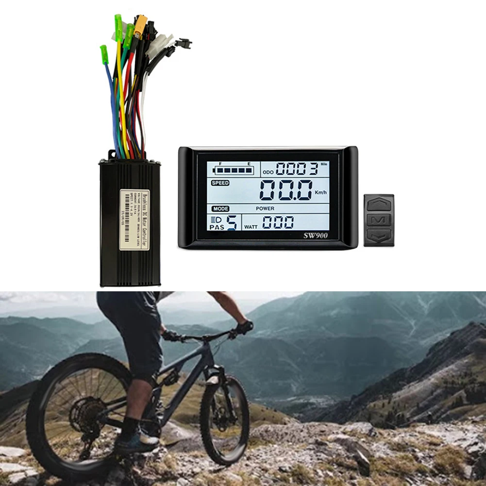 24/36/48V 26A 750W Sine Wave Controller+SW900 Display For Ebike Electric Scooter Brushless Lithium Controller Sine Wave