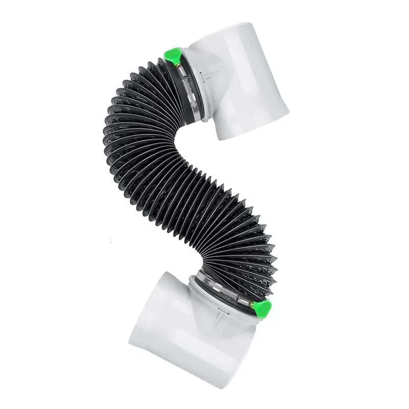 

【NEW YEAR 】Dryer Vent Hose For Tight Space, 90 Degree Dryer Vent Elbow With Rubber Seal Connectors, Indoor Dryer Hose Vent Kit