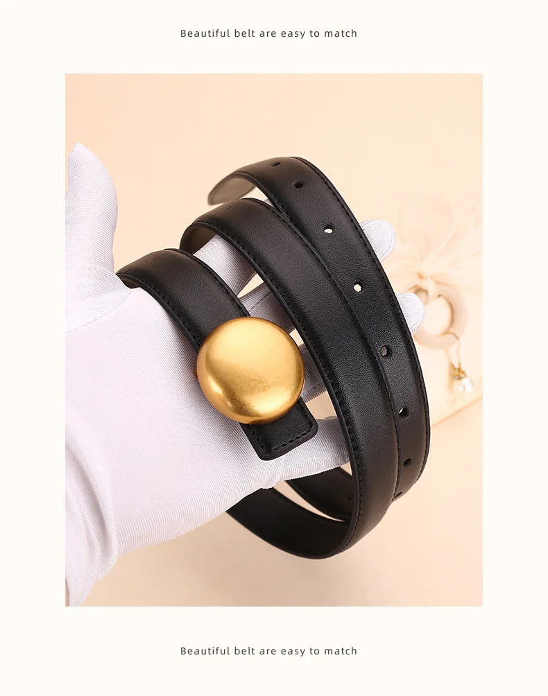 Winter Neuer 2,5 cm Ledergürtel für Damen, Echtledergürtel, Modeaccessoire, Mehrzweck-Taillengürtel, hochwertiges Gefühl, Jea – Detail 20