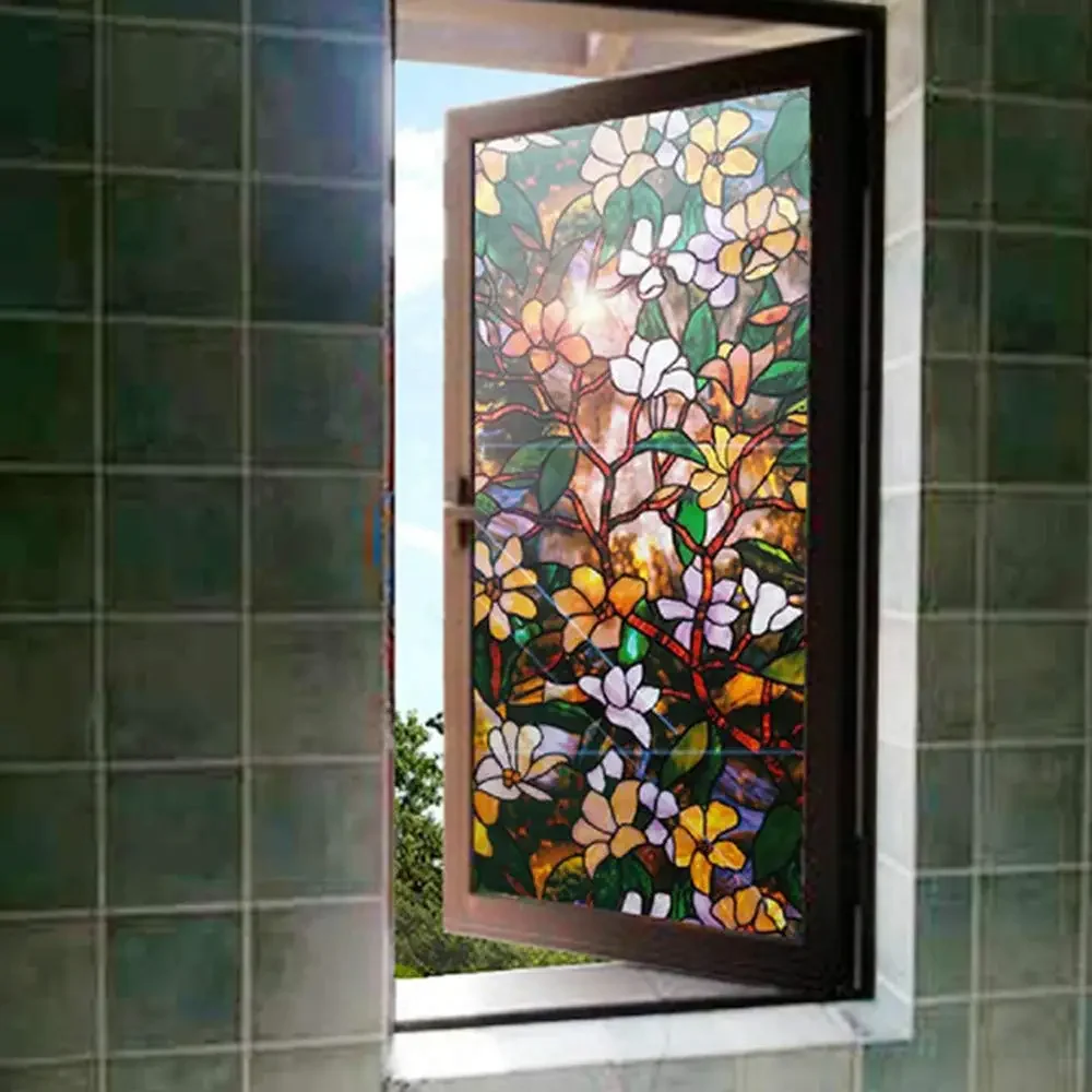 Window privacy film stickers artscape Magnolia Window Film vinyl for glass windows stained glass window film Home and Bathroom