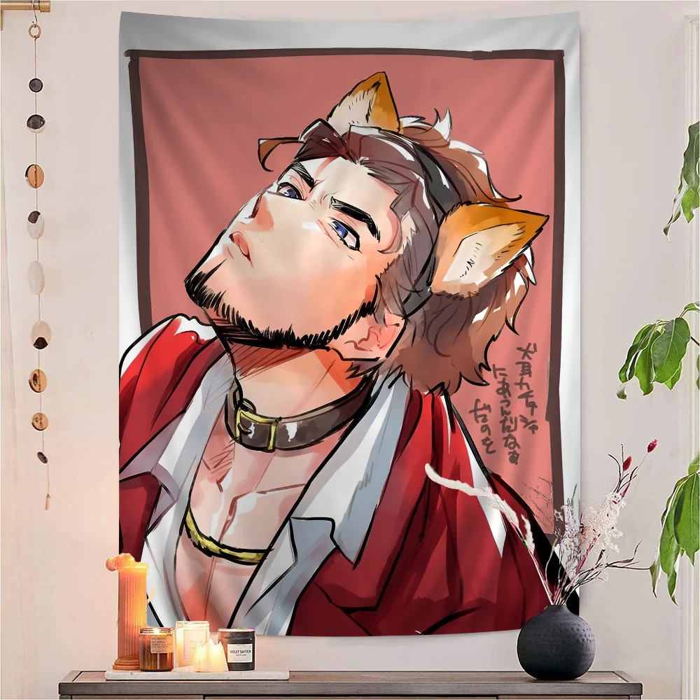 ياكوزا مثل لعبة التنين الكرتون نسيج الفن الخيال العلمي غرفة ديكور المنزل ديكور فني للمنزل خلفية قماش صوفي