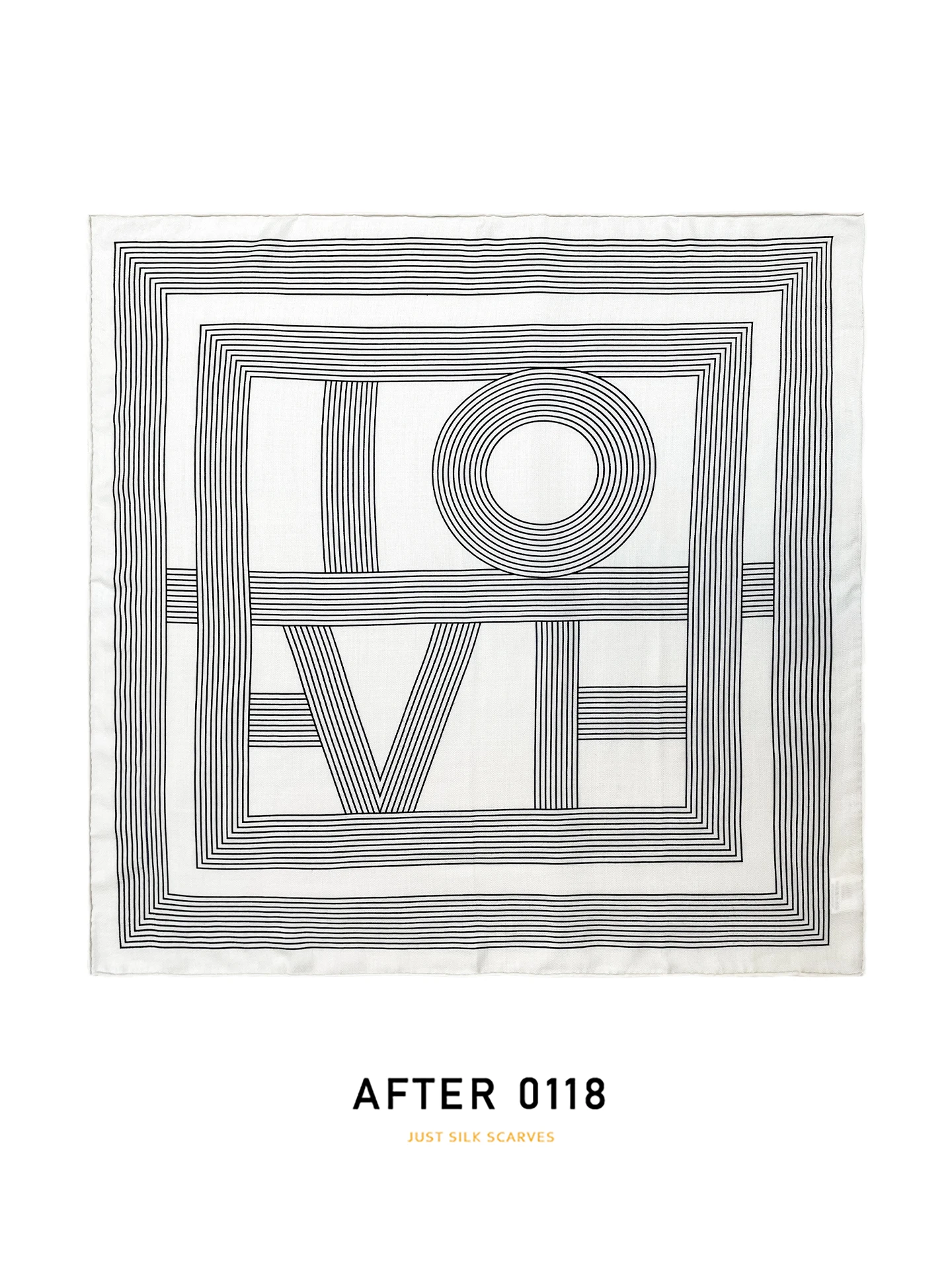 faionable-artistic-silk-wool-scarf-women's-square-scarf-versatile-sli-bla-white-love-korean-sle-geometric-pattern