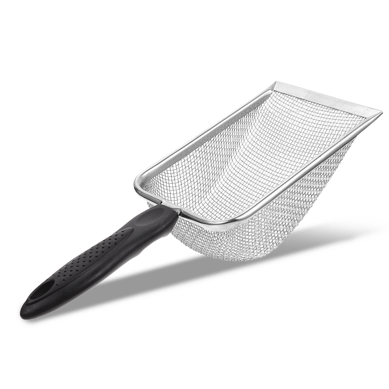 1 قطعة الفولاذ المقاوم للصدأ الزواحف الرمال مجرفة مقبض مريح تصفية أداة ل ثعبان سحلية السلحفاة العنكبوت الفراش