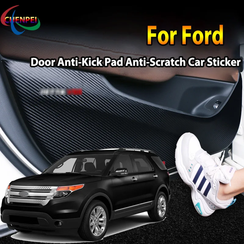 For Ford Explorer 2011-2015 Territory(SEV) Car Door Anti Kick Pad Protection Stickers Car Interior Decoration Accessories