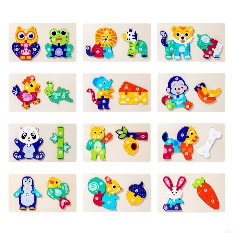 

F62d деревянные головоломки Baby Buzzles Buzzles для дошкольных образовательных головоломок