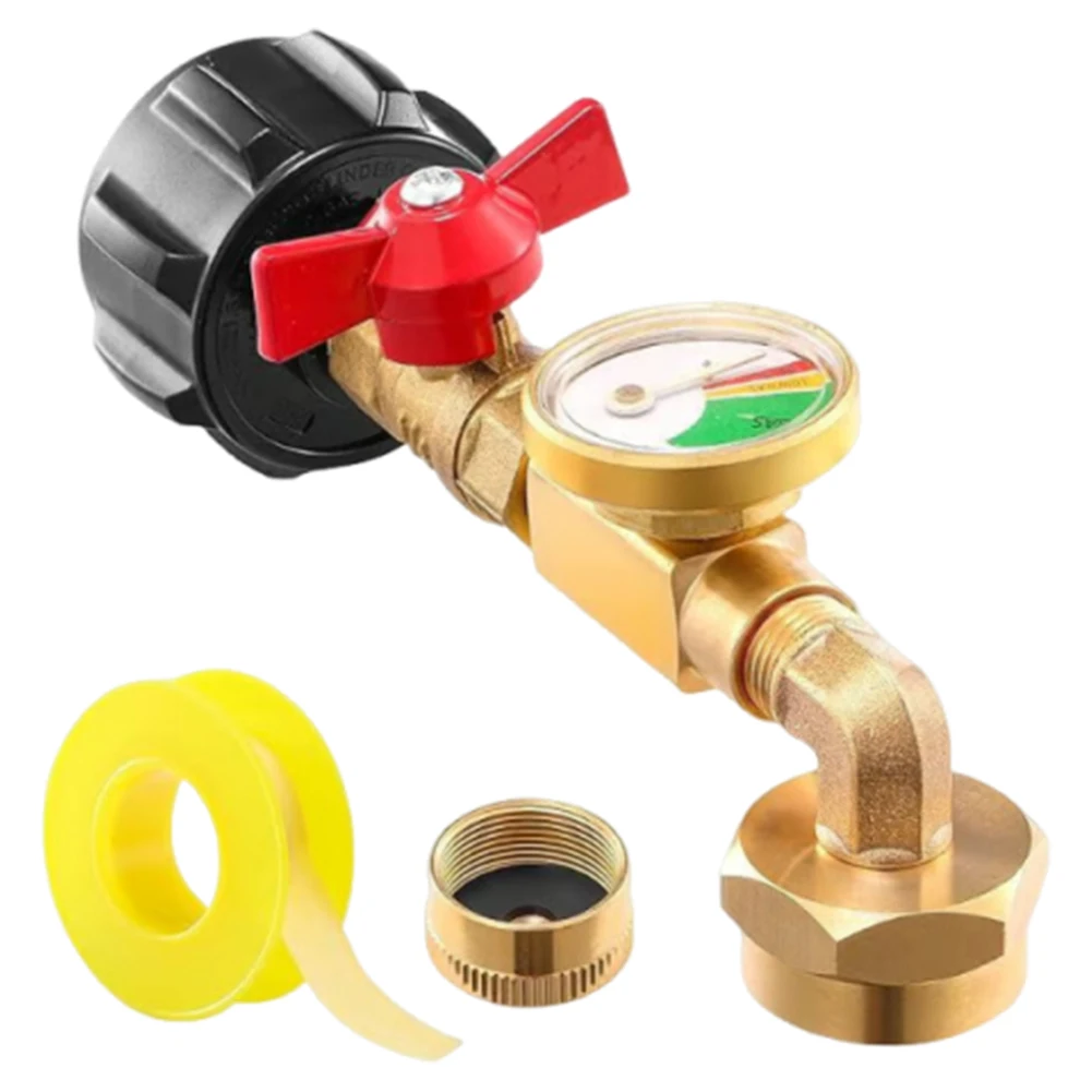 Gas Pressure Regulator Gas Bottle Level Indicator Propane Gas Level Indicator for RV Camper Cylinder BBQ Gas Grill Heater