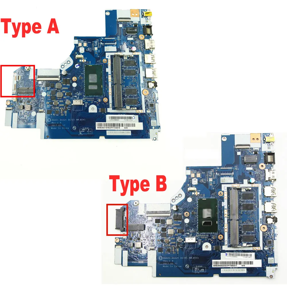 NM-B241 for Lenovo 320-15ISK 320-15IKB 520-15ISK 320-17ISK laptop motherboard with i3 i5 i7 CPU 4GB-RAM 5B20N86271 5B20Q11978