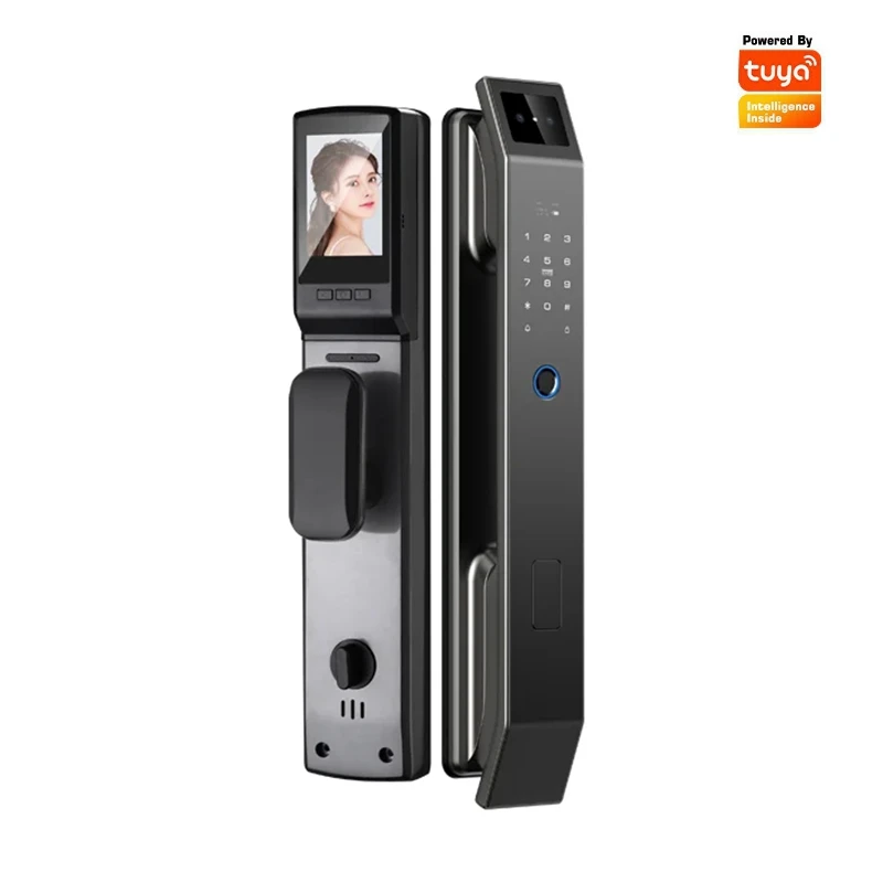 Tuya 3D Face Recognition Unlock Digital Password Door Lock With Camera FIngerprint Password Unlock Keyless Electronic Lock