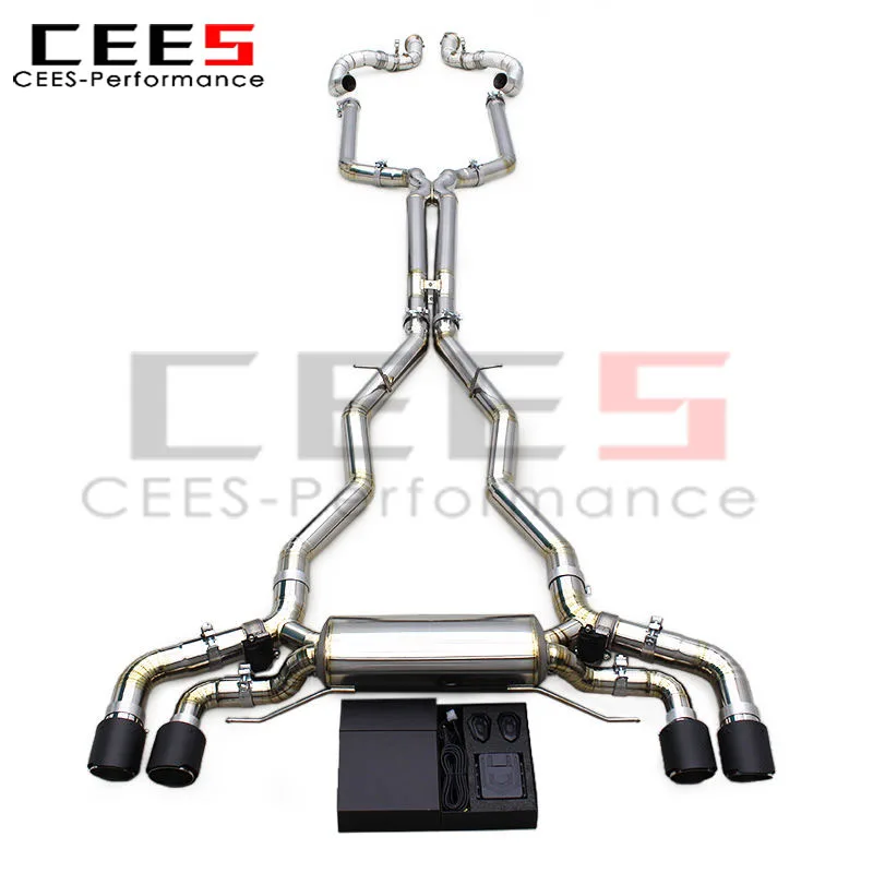 

cees Electronic Valve Catback for BMW M5 F90 4.4T 2018-2023 Performance Valvetronic Exhaust Pipes Carbon Fiber Exhaust System