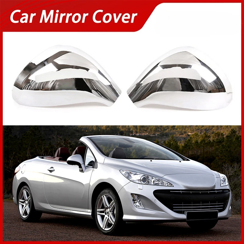 

Для Peugeot 2-дверный 207 2006-2014 308 2006-2013 левый и правый хромированный серебристый автомобильный боковой зеркальный чехол на крыло наклейка
