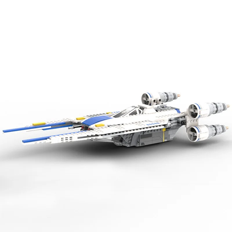 Alternative Sci-Fi Transport Vessel MOC Blocks Starcraft Model with Compact Cargo Bay DIY Bricks for Collection & Display