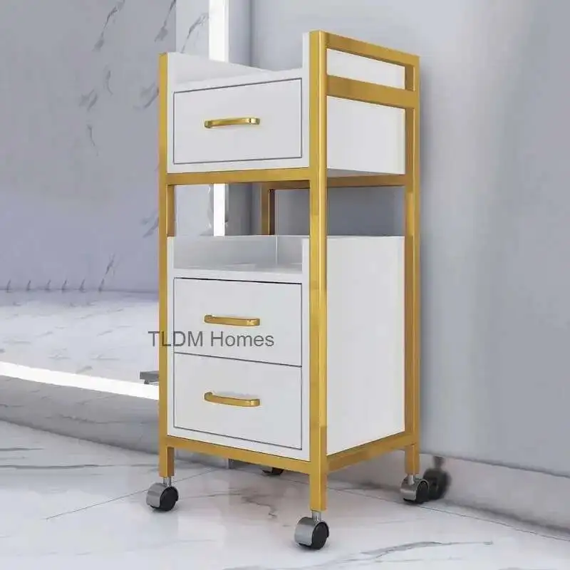 

Special Salon Trolleys Cabinet Hair Salon Commercial Furniture Barber Shop Multi-functional Storage Tool Cart with Drawer j