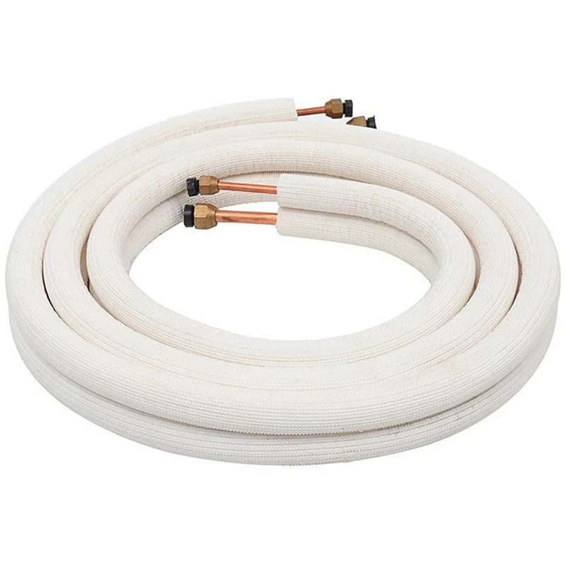 

3Meter Air Conditioner Pair Coil Tube 1/4In 3/8In Insulated Copper Line Wire Set Air Conditioner Parts Refrigerant Tube