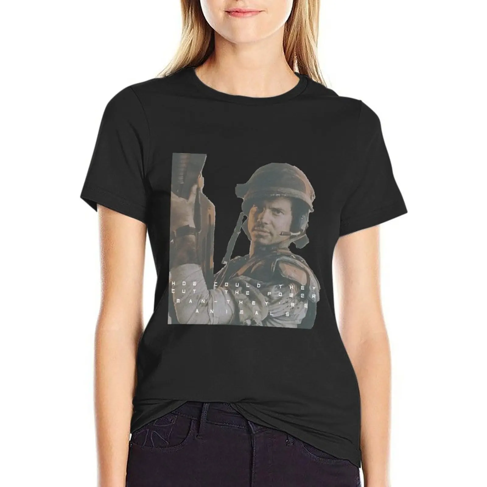 Bill Paxton - Hudson - Aliens T-Shirt tees lady clothes Blouse korean Women's clothes