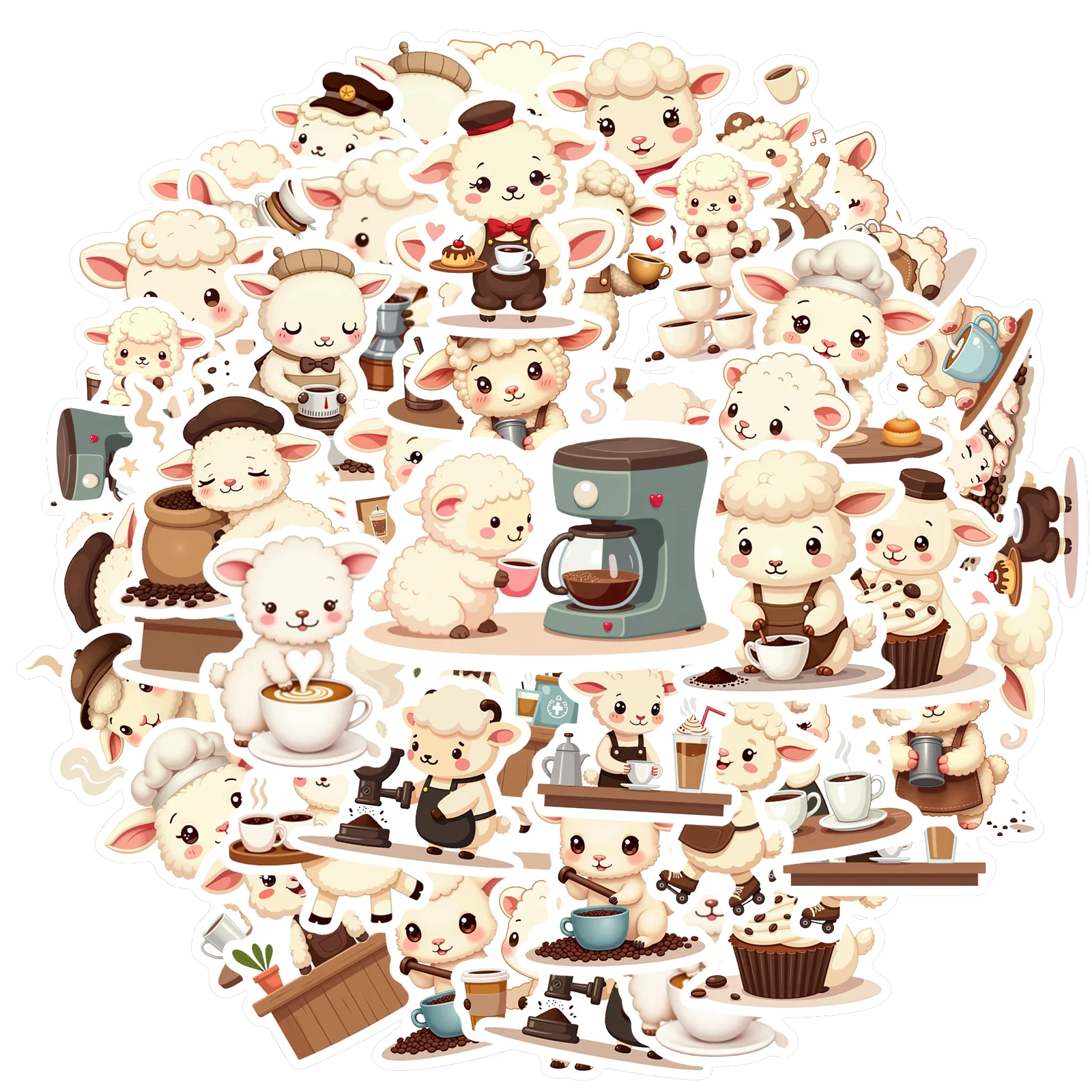 35pcs-70pcs Decals  opp bag Vinyl Stickers Cartoon Stickers Animal Stickers for  DIY decoration instruments luggage