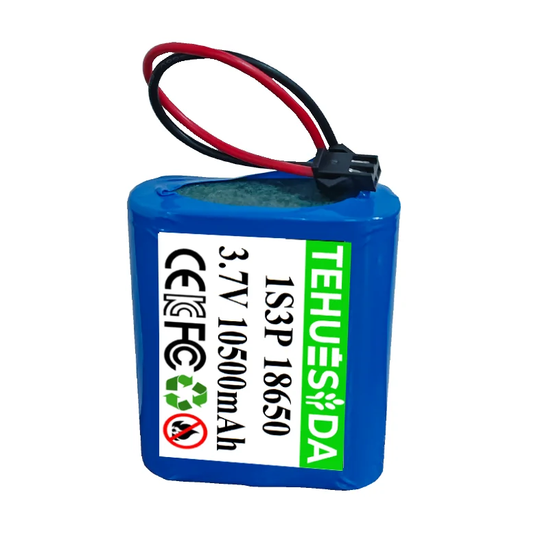 18650 1S3P 3.7V   Lithium Battery Pack 10500mAh High Capacity Rechargeable for Outdoor Portable Device Emergency Light